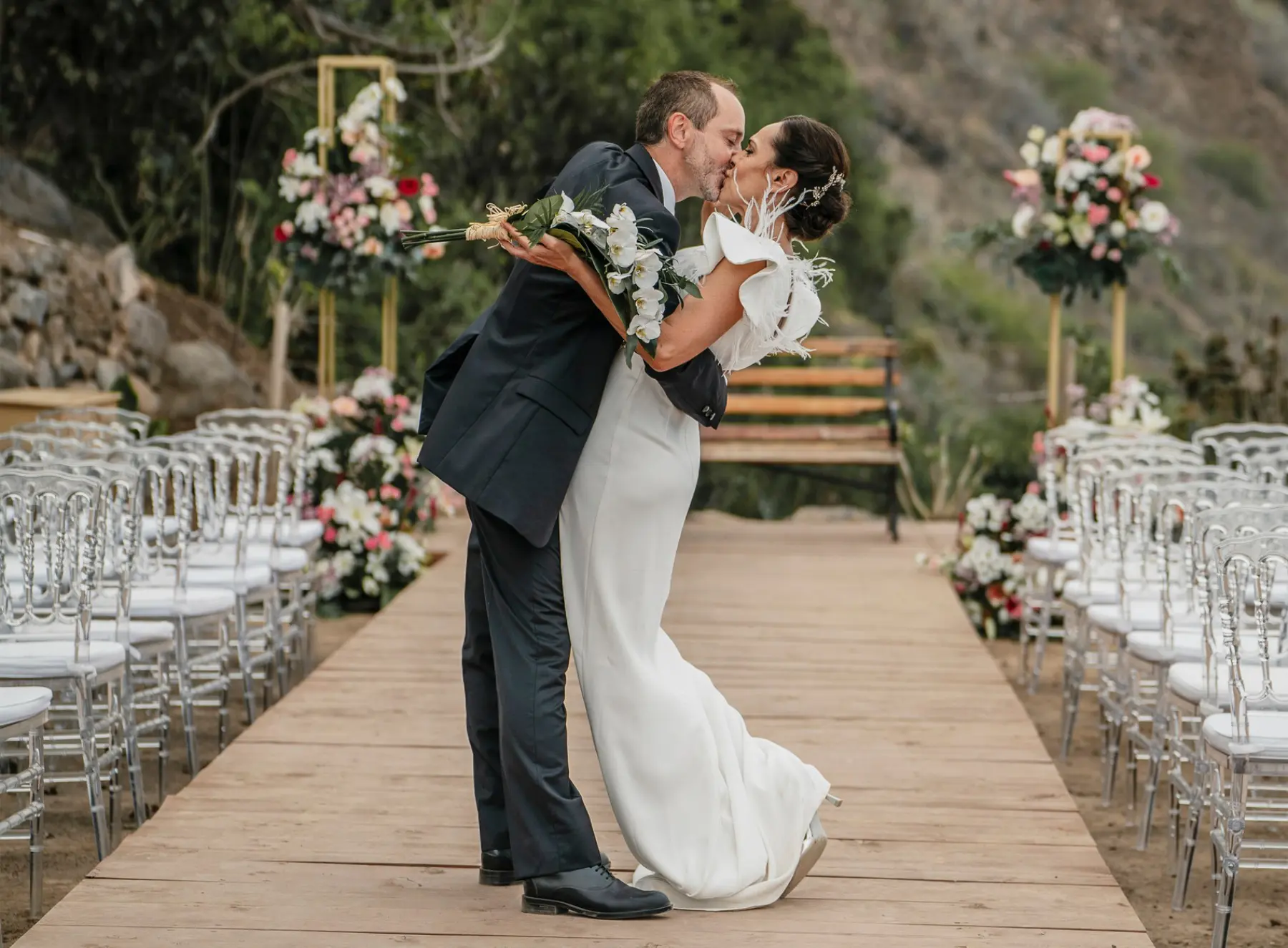 Sesión de pareja durante la boda en Finca El Terrero, Tenerife