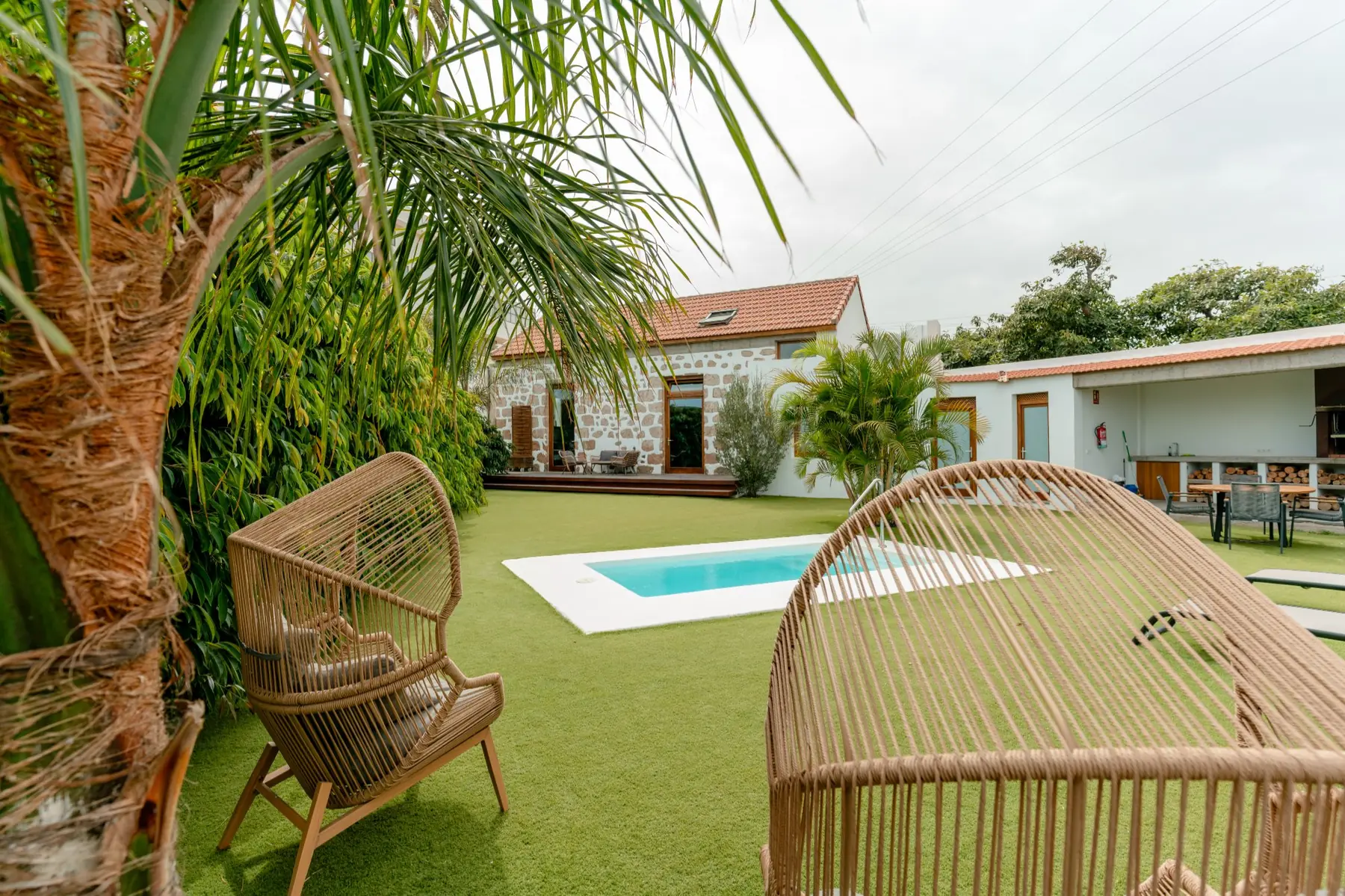 Jardín de finca La Suerte Grande en Gran Canaria para bodas